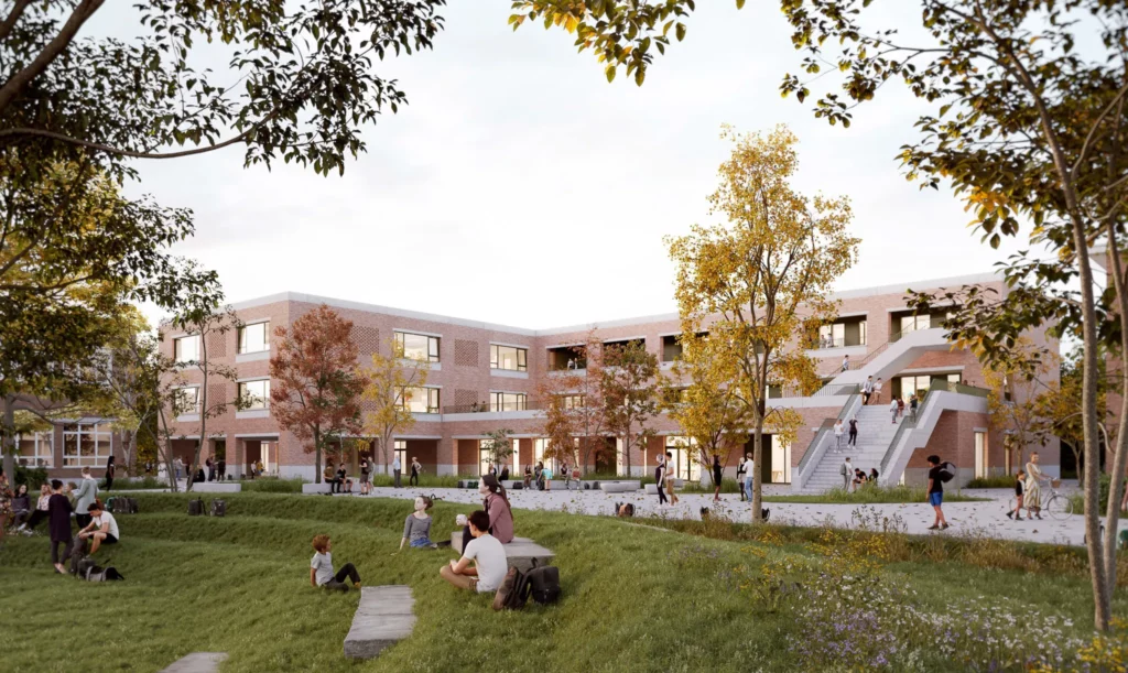 Scholenbouwproject Sint-Laurens KISP in Zelzate met bijdrage van Landmeter GOSSEYE